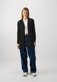 VILA - VIRIL OPEN NOOS - Cardigan - black Thumbnail Image 1