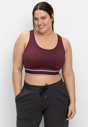 Sheego, SPORT-BH - Bustier - aubergine