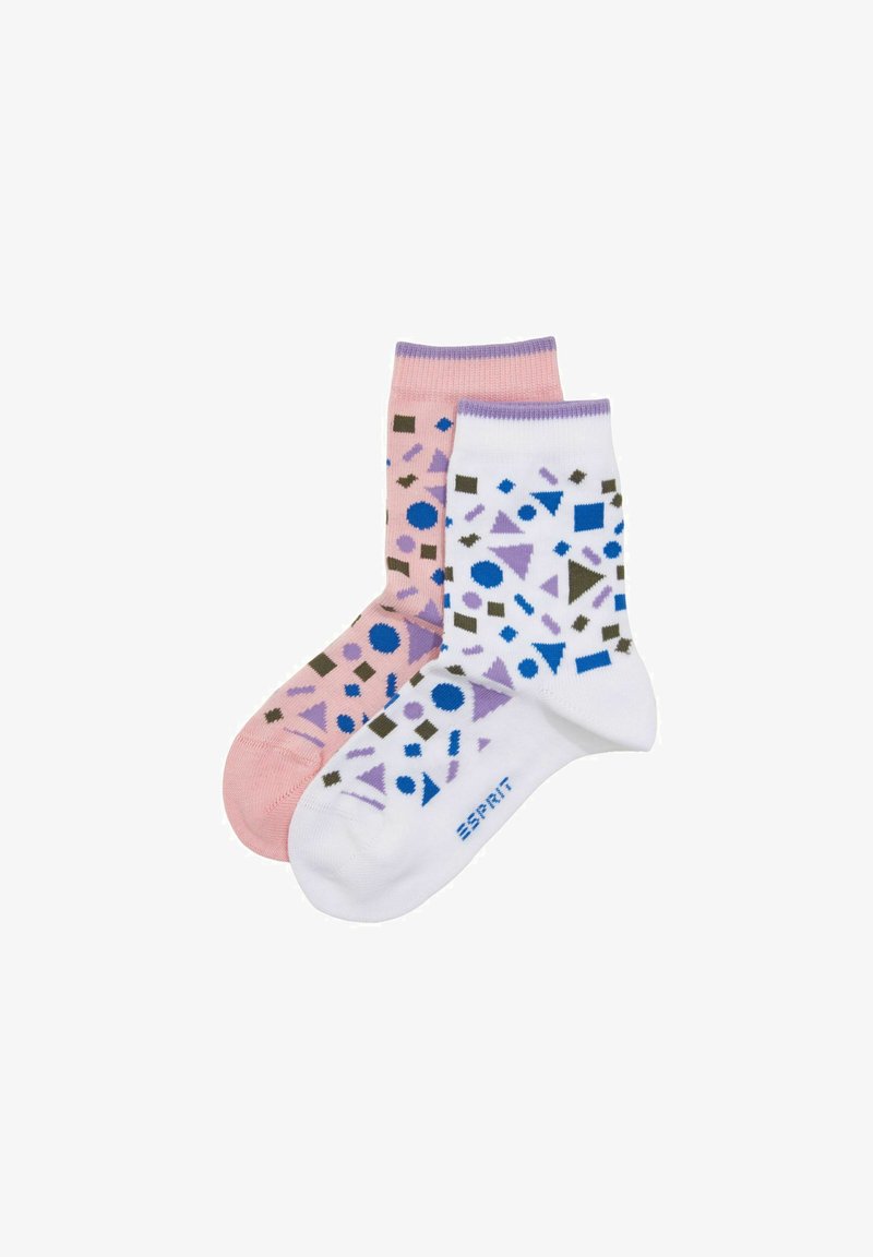 Esprit 2ER-PACK: MIT GEOMETRISCHEM MUSTER - Socken - white