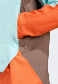 Adidas Terrex ANORAK - Regenjas - earth strata semi flash aqua semi impact orange