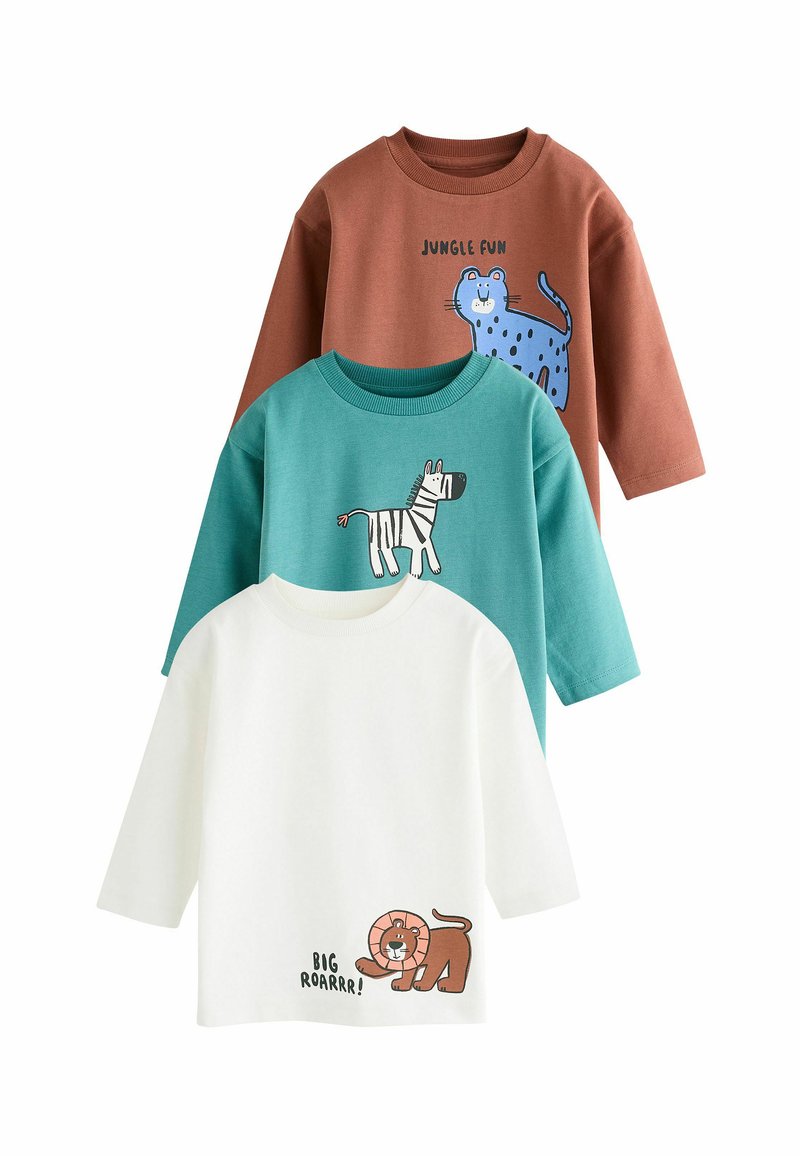 Next CHARACTER 3 PACK -REGULAR FIT - Hosszú ujjú felső - blue brown