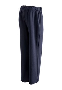 Marineblaue Jogginghose aus weichem Stoff, mit elastischem Bund, legerer Passform und geraden Beinen ohne Taschen.