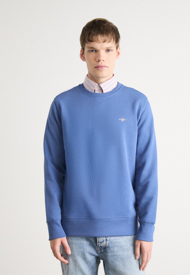 GANT REG SHIELD C NECK - Mikina - vintage blue