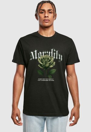 MONEY ROSE TEE - Print T-shirt - black