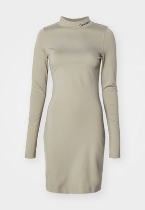 Calvin Klein Jeans, LOGO MILANO DRESS - Рокля тип риза - nordic dust