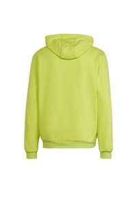 Hoodie in leuchtendem Limgreen. Hergestellt aus glattem Stoff mit lockerer Passform, featuring gerippte Bündchen und Saum, ohne sichtbare Logos oder Muster.