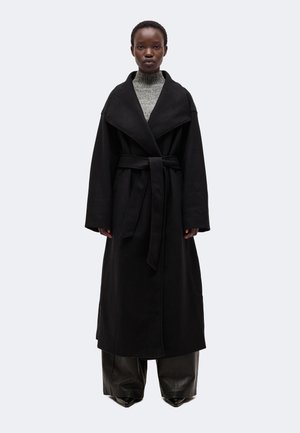 Gina Tricot, HIGH NECK COAT - Класическо палто - black