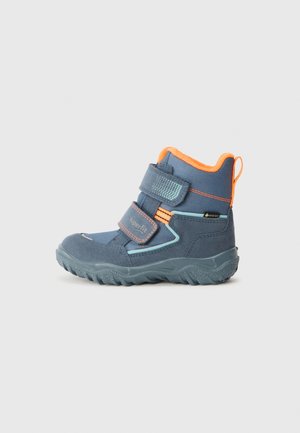 GORETEX HUSKY - Korkeavartiset tennarit - blau/orange