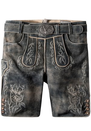 Stockerpoint Pantalón de cuero - grau gespeckt