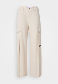 PLEATED CARGO - Cargo trousers - whitecap gray