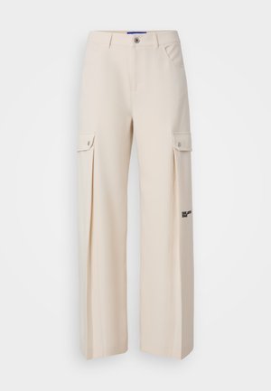 Karl Lagerfeld Jeans PLEATED CARGO - Cargobukser - whitecap gray