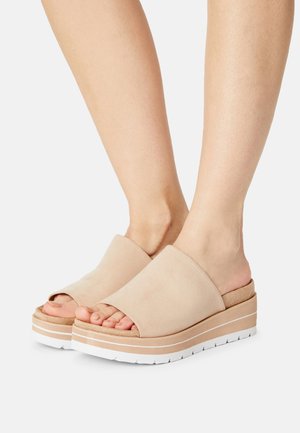 Slip-ins med klack - beige