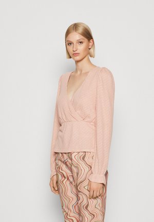 Pieces PCJUNE WRAP  - Μπλούζα με μακριά μανίκια - misty rose