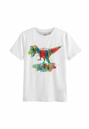 Next SHORT SLEEVE GRAPHIC STANDARD - T-Shirt print - white paint dino