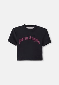 CURVED LOGO BABY TEE - Tričko s potlačou - black/fuchsia