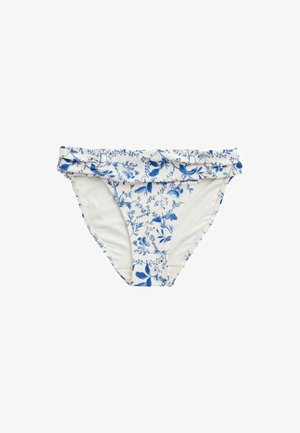 Next, REGULAR FIT - RUCH SIDE HIGH LEG BIKINI BOTTOMS . - Bikinialaosa - cream blue ditsy floral