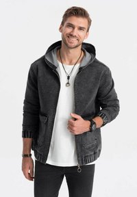 Ombre Džínová bunda - black