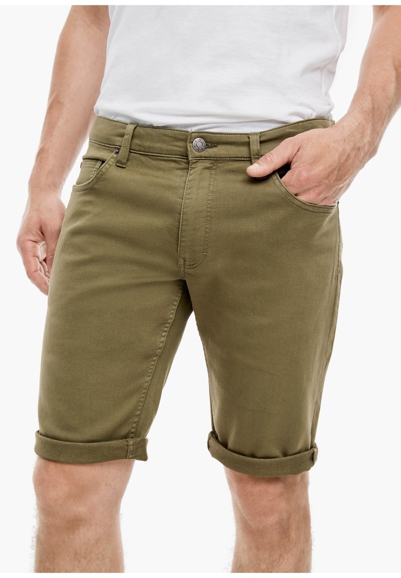 Herren Skinny Fit | s.Oliver BERMUDA Jeans Shorts olive/dunkelgrün - OC74350 Herren Skinny Fit | s.Oliver BERMUDA Jeans Shorts olive/dunkelgrün - OC74350