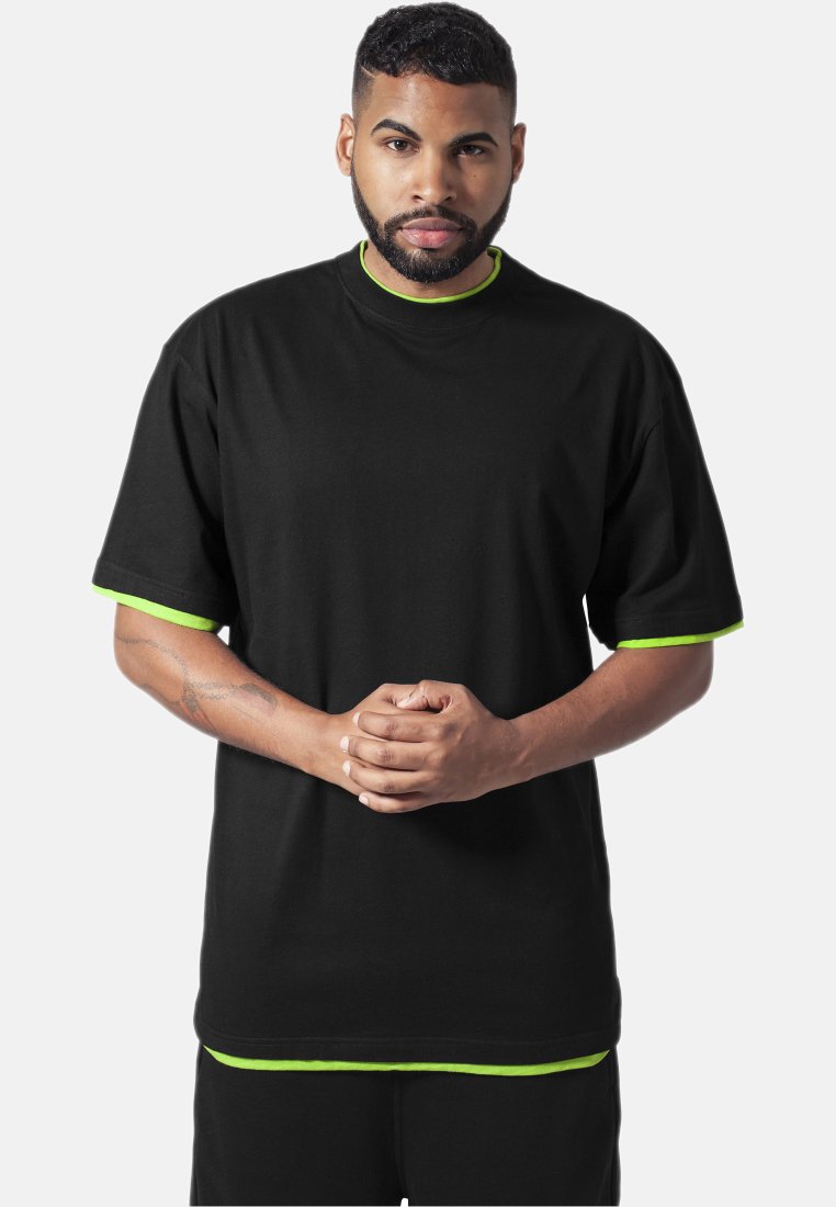 Urban Classics Basic póló - black,green