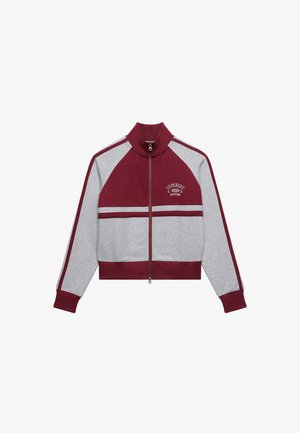 Superdry & Co, SUPERDRY CULT ZIP THROUGH TRACK TOP. - Sudadera con cremallera - bordeaux red glacier grey marl