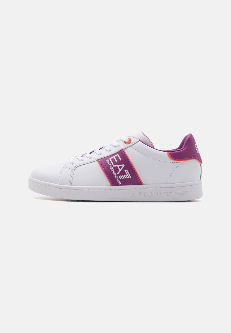 EA7 Emporio Armani CLASSIC UNISEX - Tenisice - white/hollyhoc/fieryco