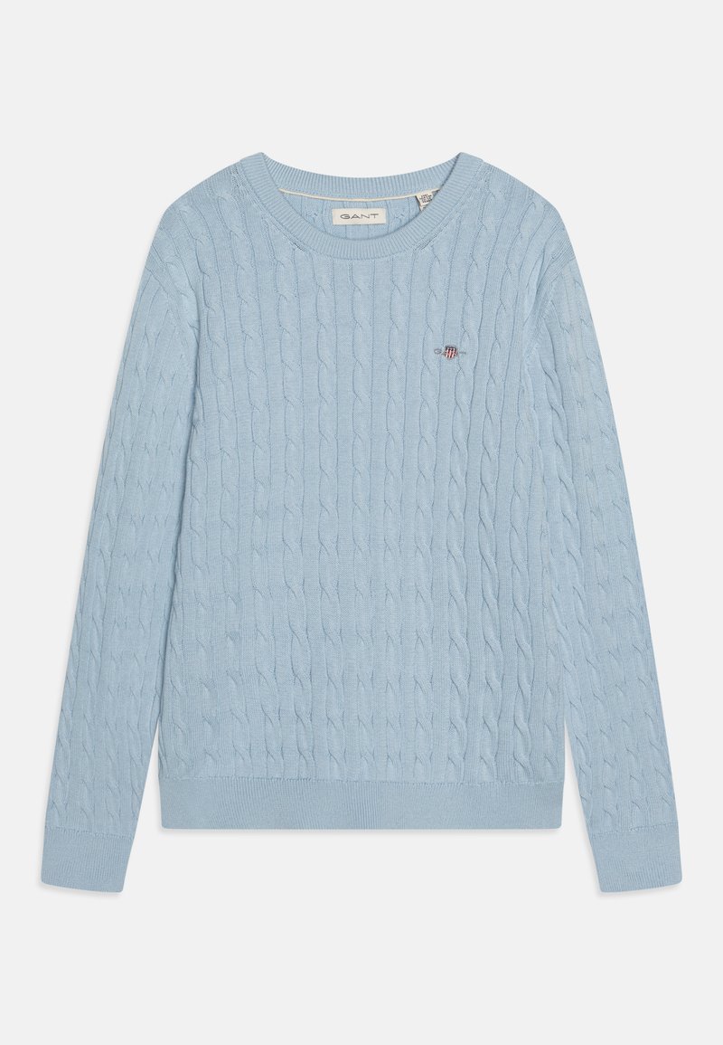 GANT CABLE SHIELD CREW UNISEX - Pulover - toy blue
