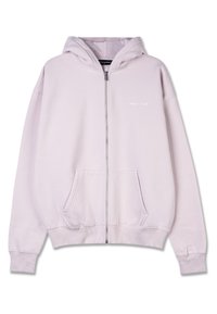 LOGO OVERSIZED JACKET - Zip-up sweatshirt - washed light lilac/white