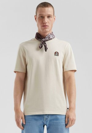 MIT GESTICKTEM PATCH - T-shirt basique - beige