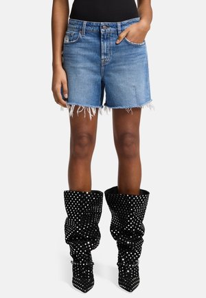 MONROE - Shorts di jeans - mid blue