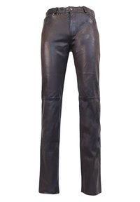 TRANT  - Leather trousers - braun
