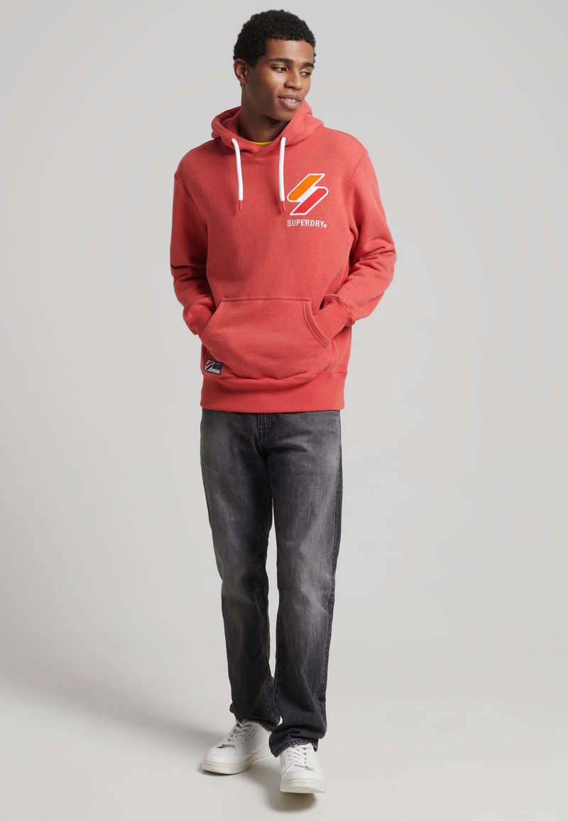 Herren Kapuzenpullover | Superdry APPLIQUE Sweatshirt risk red marl/rot - NA30905 Herren Kapuzenpullover | Superdry APPLIQUE Sweatshirt risk red marl/rot - NA30905