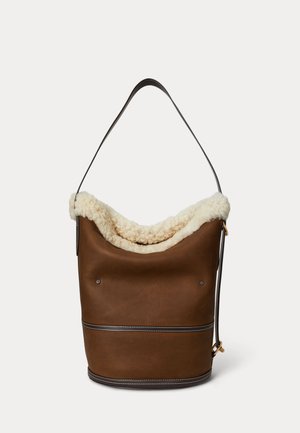 BUCKET BAG MEDIUM - Bevásárlótáska - dark brown/cream