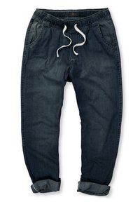 DENIM LOOK WASH EFFECT  - Relaxed fit jeans - dark blue denim