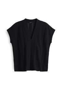 LOOSE FIT CROCHET - Bluse - black