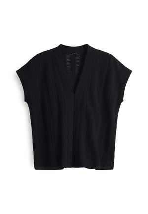 OPUS, LOOSE FIT CROCHET - Camicetta - black