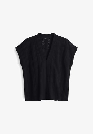 OPUS, LOOSE FIT CROCHET - Camicetta - black