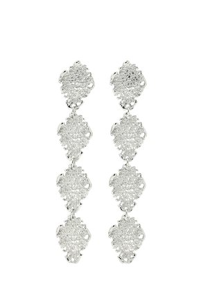 TEXTURED DANGLE - Boucles d'oreilles - silver-coloured