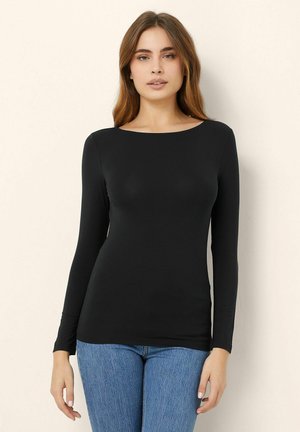 Long sleeved top - black plain