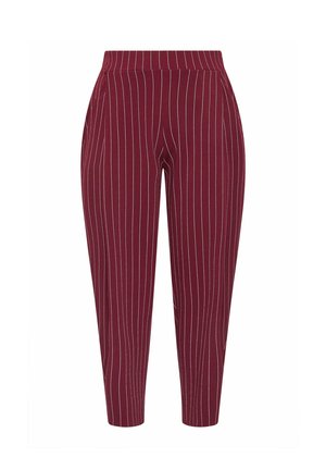 Yours Clothing, WOMEN'S HAREM TROUSERS - Housut - burgundy