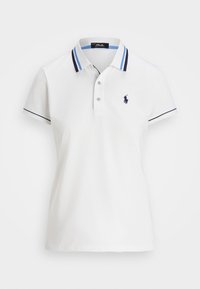 TAILORED FIT JERSEY POLO SHIRT - Pólóing - ceramic white/navy/blue multi