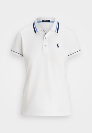 Polo Ralph Lauren TAILORED FIT JERSEY POLO SHIRT - Poloshirts - ceramic white/navy/blue multi