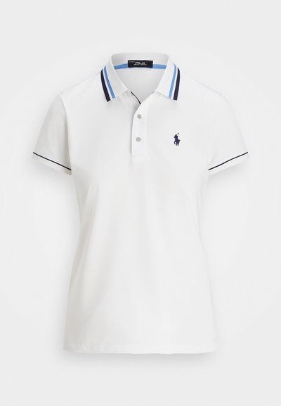 Polo Ralph Lauren TAILORED FIT JERSEY POLO SHIRT - Pólóing - ceramic white/navy/blue multi