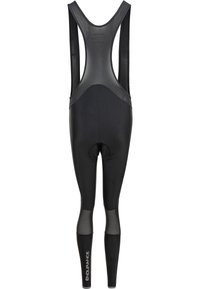 Zwarte fietsbroek met bretels, ontworpen voor een perfecte pasvorm. Voorzien van een netstof rug en een gevoerd zitgedeelte voor extra comfort. Gemaakt van duurzame, elastische stof.