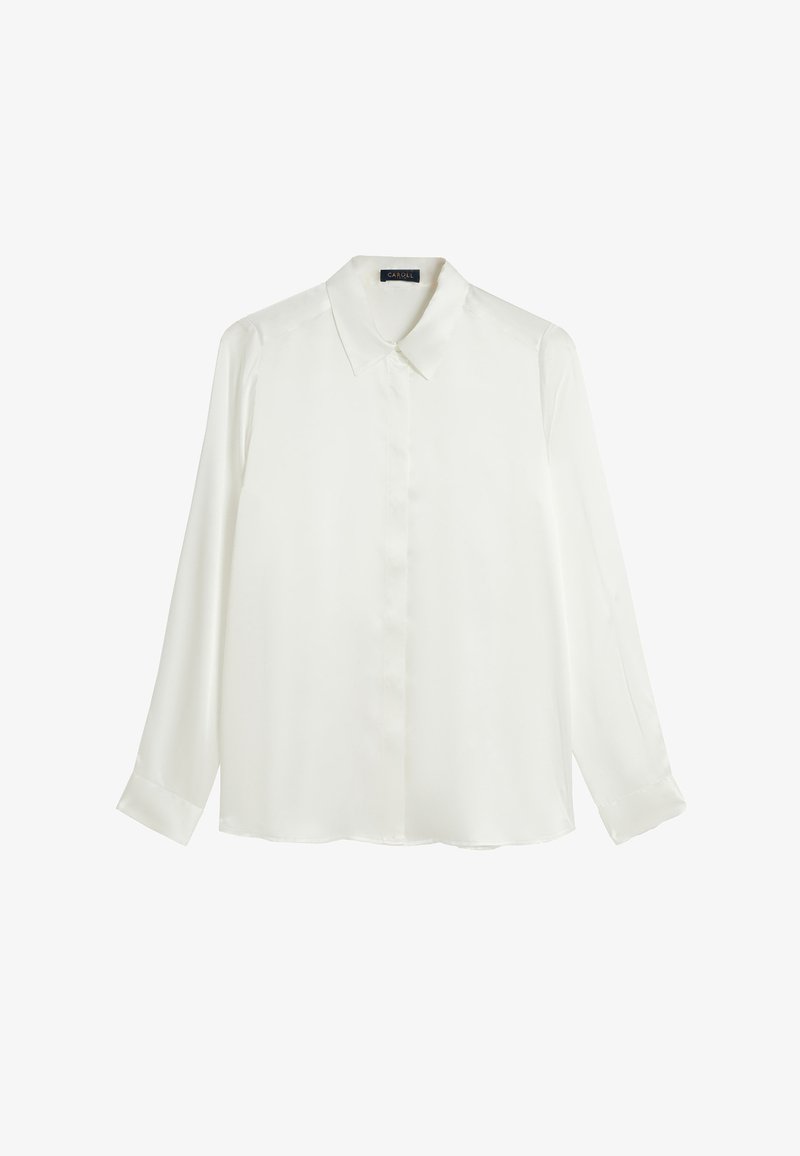 Caroll Blouse Creme Femme Chemise Jeanne Chemisier En Soie Caroll