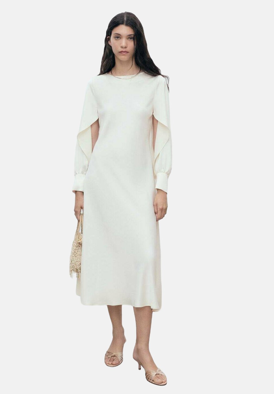 Mango WITH SLIT SLEEVES - Cocktail dress / Party dress - off-white -  Zalando.ie