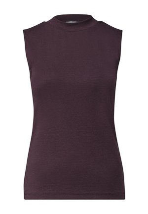 Street One Studio, BASIC TOP MIT TURTLE NECK IN UNIFARBE - Débardeur - very berry