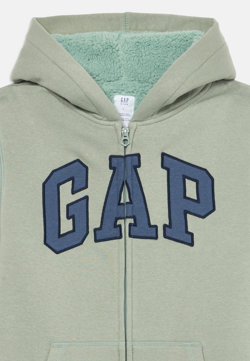 Sweat Zippé Intégral Femme Gap Gris Coton – Taille XS – Matelassé, Très Bon état