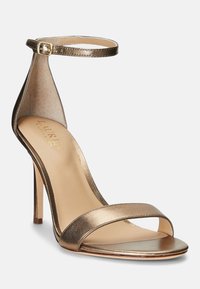 Lauren Ralph Lauren ALLIE METALLIC NAPPA LEATHER SANDAL - Sandálias de salto alto - aged gold