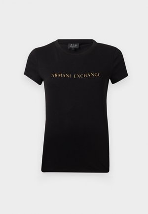 Armani Exchange, T-shirt con stampa - black