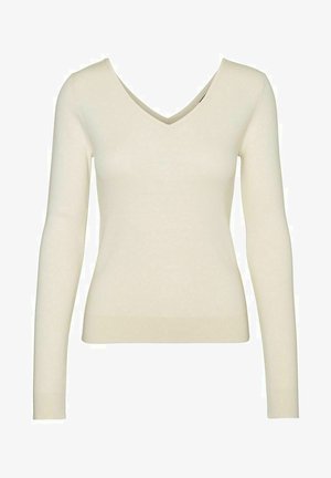 VMGOLD V-NECK - Strikkegenser - birch